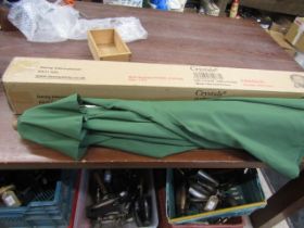 616" green garden parasol. used once