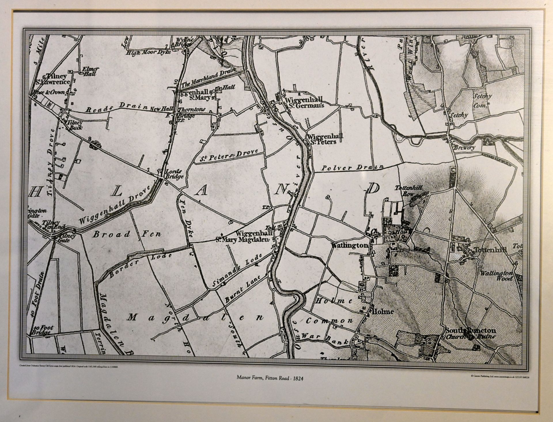 Four framed OS maps dated circa 1901-1904 of Wiggenhal St. Peter area - Image 2 of 6