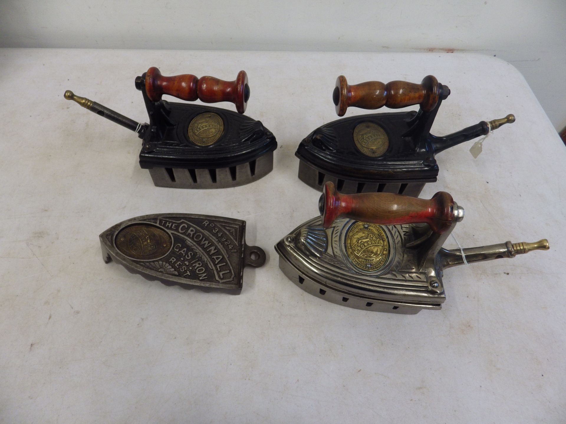 3 The Beetall Manufacturing Co Birmingham The Crownall gas irons to incl no 5375/2703 and 2