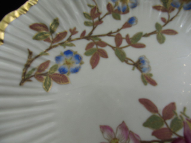 Royal Worcester hand painted plates, one has cracked and been repaired, the other is in good - Image 2 of 6