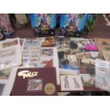 Various cigarette cards, Cricket Cards, Disney collector cards, Giles Jubilee book etc