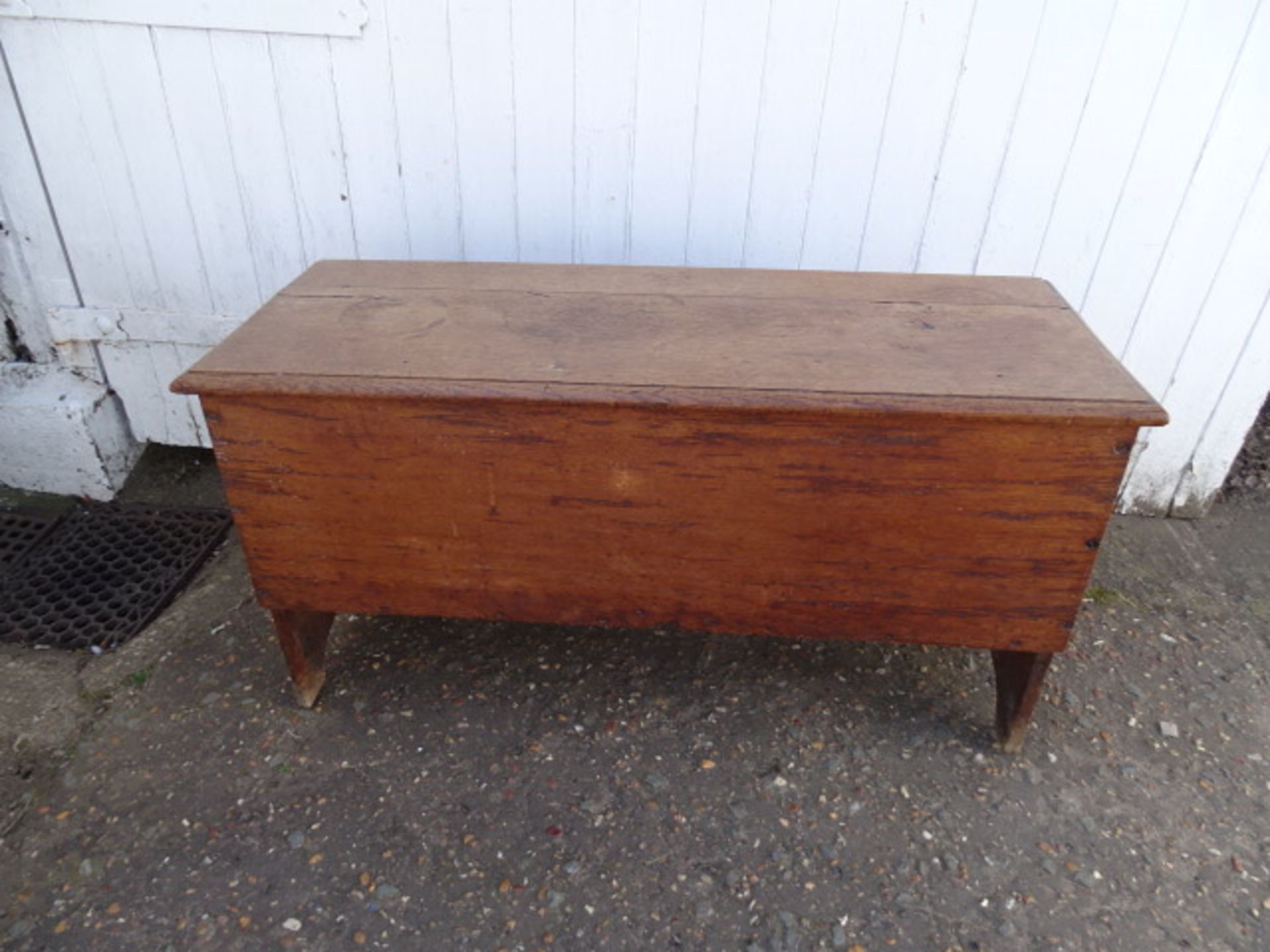 Oak blanket box H53cm W101cm D38cm approx