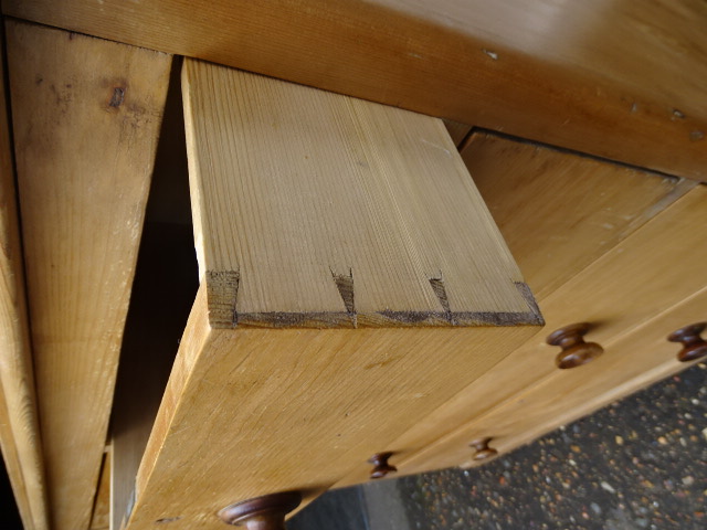 Vintage pine 2 short over 3 long chest of drawers  97x55cm 105cmH - Bild 3 aus 3