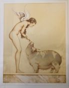 Michael Parkes (b.1944) American, An Angel's Touch, signed and numbered 3/25 AE, lithograph, 102 x