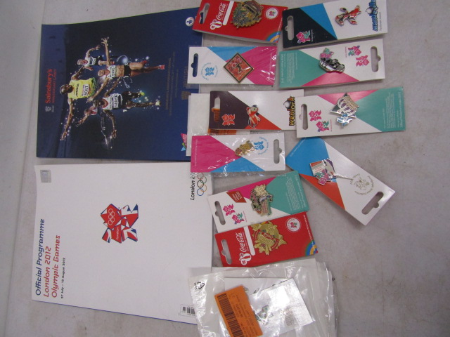 Olympics London 2012 booklet and badges