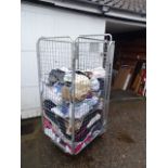 Stillage containing clothes, shoes, hats and linen to include vintage clothes (contents only