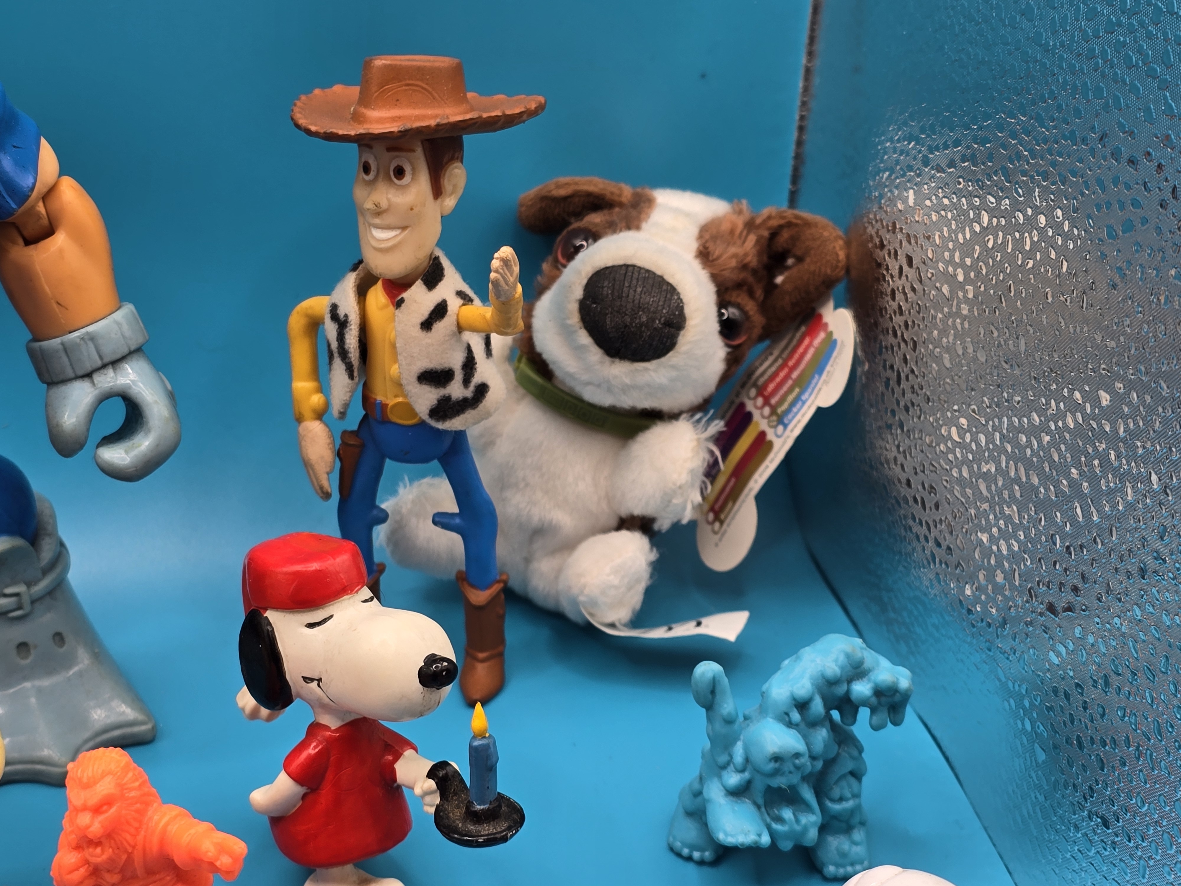 Collection of Figures including 1966 Snoopy with candle Disney Toy Story Beanies - Image 6 of 12