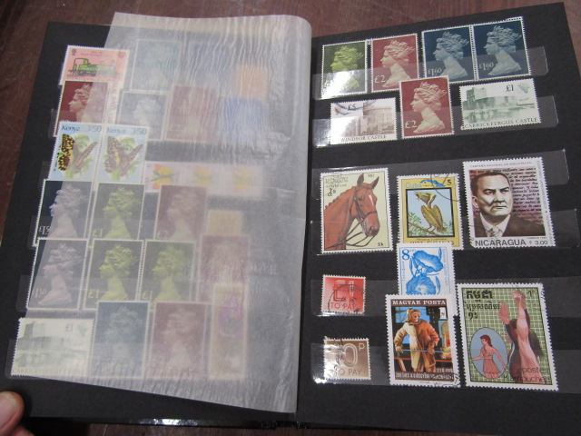 Postage stamps- a sleeved stock book mainly ERII many high value used and mint (a few blocks) - Bild 4 aus 7