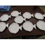9 white fish plates