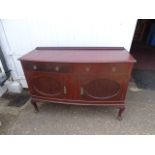 Mahogany sideboard on cabriole legs with ball and claw feet H97cm W139cm D49cm approx