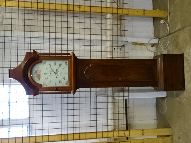 W.M. Haley, London, longcase clock with weights and pendulum dial 29cmD