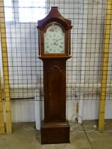W.M. Haley, London, longcase clock with weights and pendulum dial 29cmD
