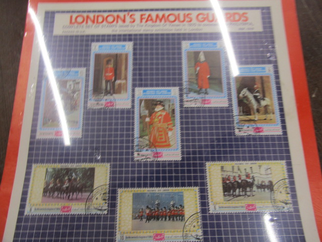 Star Wars framed stamp block 1st class stamps plus a set of 8 London famous guards 2015 - Image 3 of 3