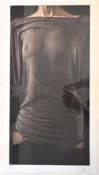 Willi Kissmer (German 1951-2018): sensual female nude, limited edition coloured etching signed in