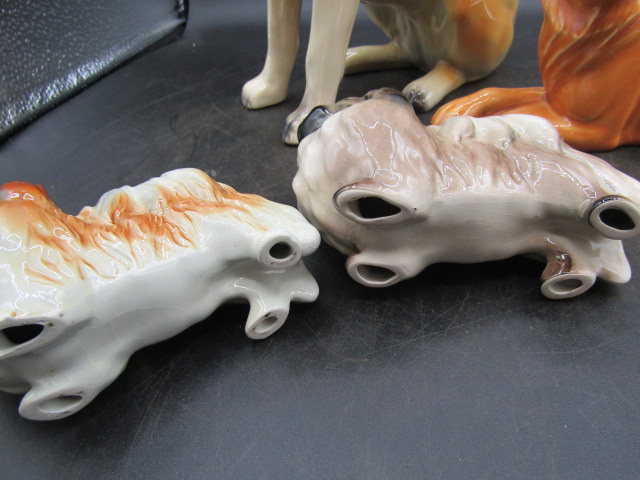 4 dog figurines - Image 2 of 4