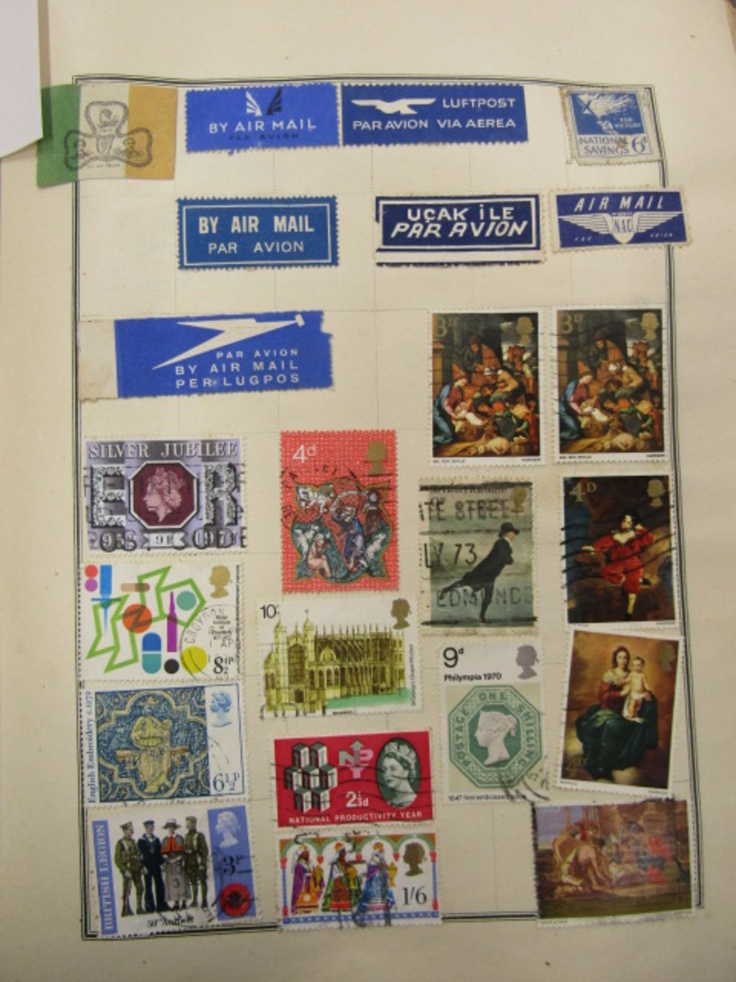 2 stamp albums, one school boy around the world and Meteor album Vic-ERII and around the world - Image 2 of 27