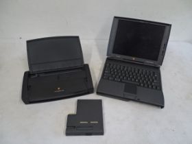 Vintage Apple Powerbook 1400cs, Color Stylewriter 2200 and Powerbook floppy drive expansion bay