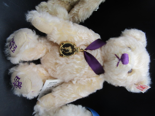 Steiff 'George', Diamond Jubilee bear, Memory bear and one made for Danbury Mint (smaller bears) - Image 3 of 9