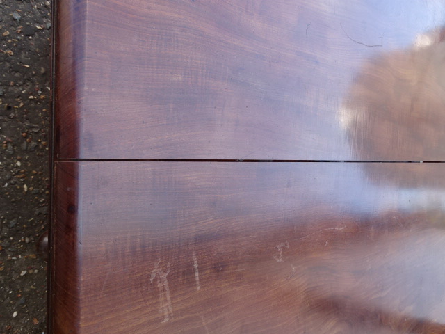 Mahogany tilt top dining table (missing brass screws, some woodworm to pedestal base and top needs - Image 3 of 6