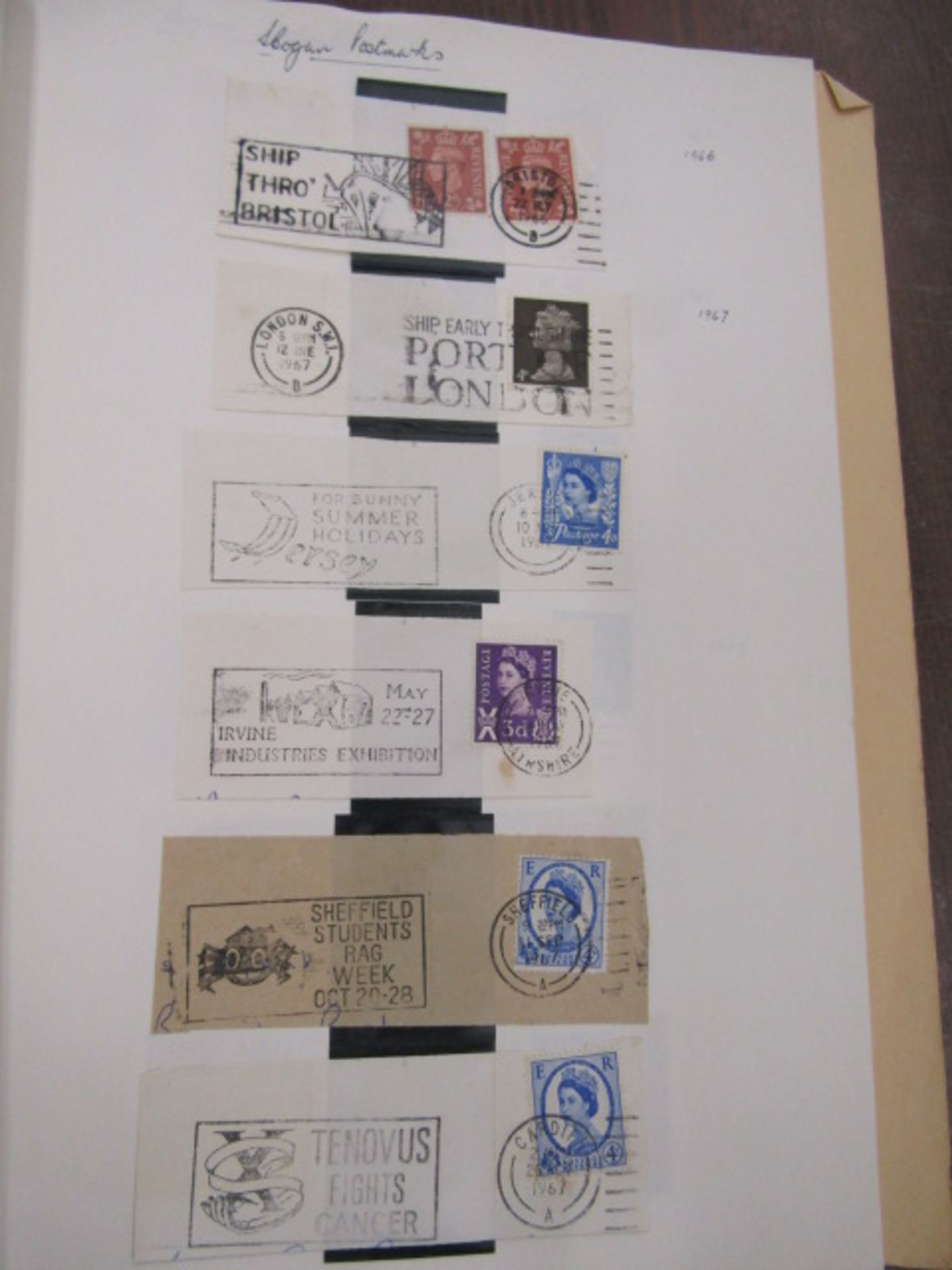 Slogan postmarks 1918-1981 small 'album' - Image 3 of 6