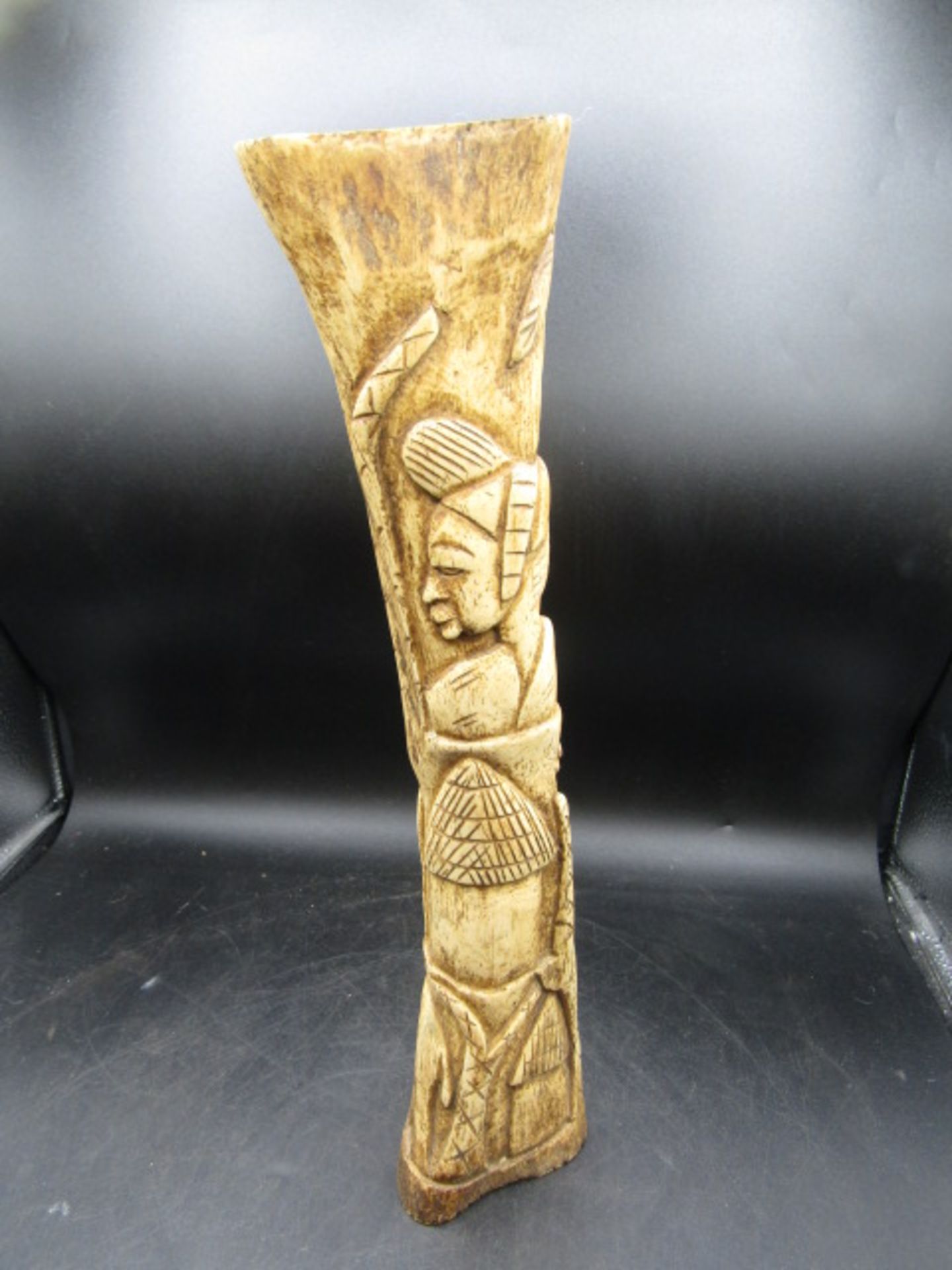 African carved bone 40cm