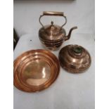 copper kettle and wares