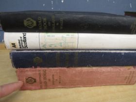 AA road books x 4 1950,1972, 1960, 1961