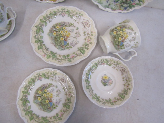 Royal Boulton Brambly Hedge spring collection- mug, cup & saucer, 2 plates and wedding plate plus - Image 3 of 12