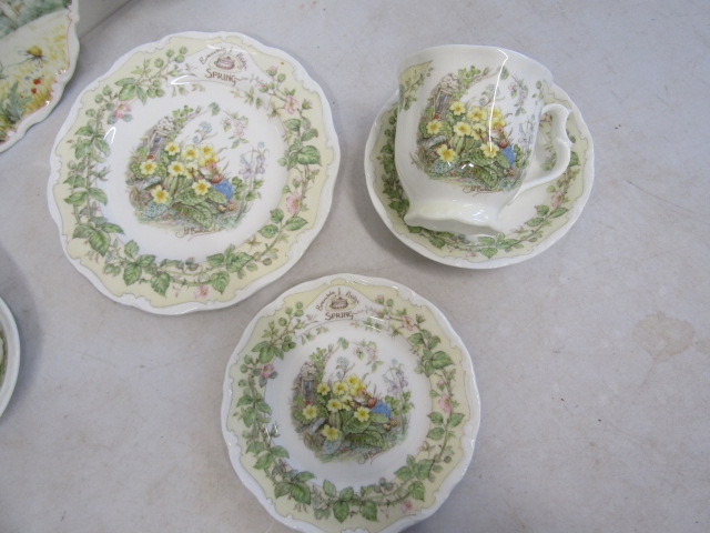 Royal Boulton Brambly Hedge spring collection- mug, cup & saucer, 2 plates and wedding plate plus - Image 2 of 12