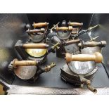 9 assorted Fletcher Russell & Co Ltd Warrington, Manchester & London gas irons some with with