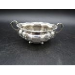 silver salt cellar Henry Matthews Birmingham 1898 40g10cm wide