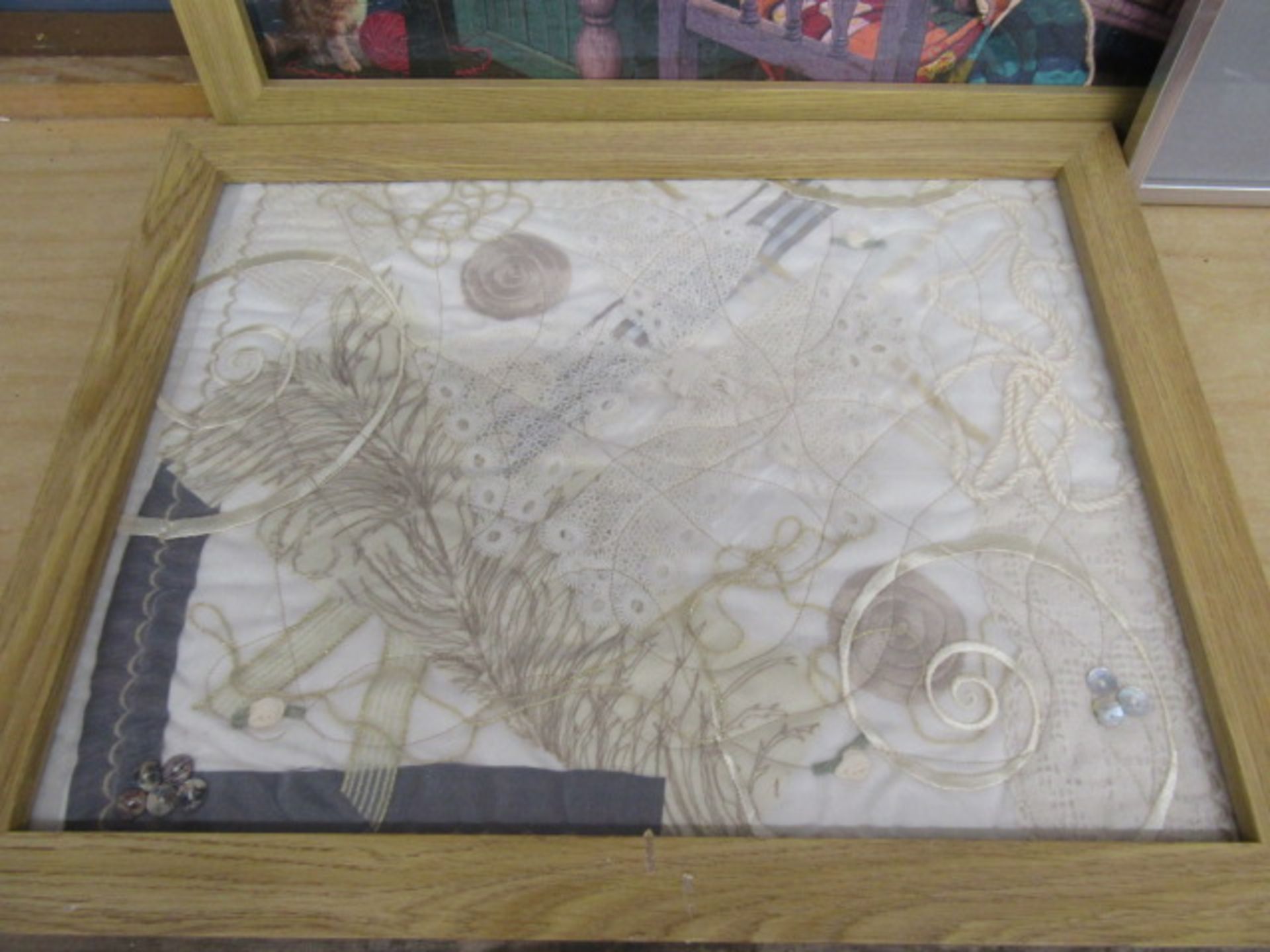 Sewing boxes, one cantilever plus 2 pictures - Image 6 of 9
