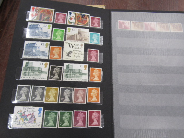 Postage stamps- a sleeved stock book mainly ERII many high value used and mint (a few blocks) - Image 6 of 7