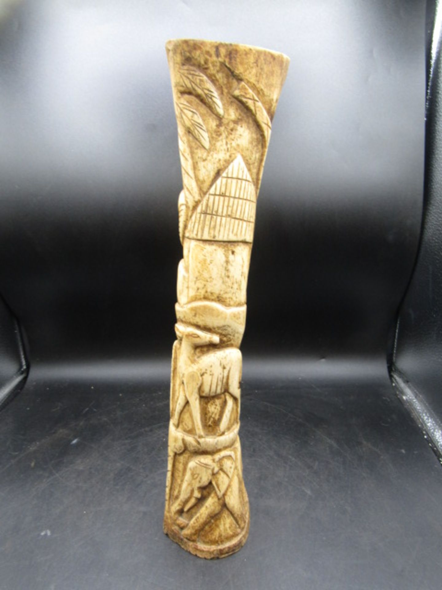 African carved bone 40cm - Image 2 of 4