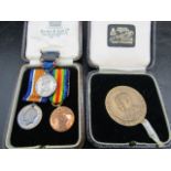 Miniature mess medals- ww1 and Geo VI coronation plus 1937 medallion