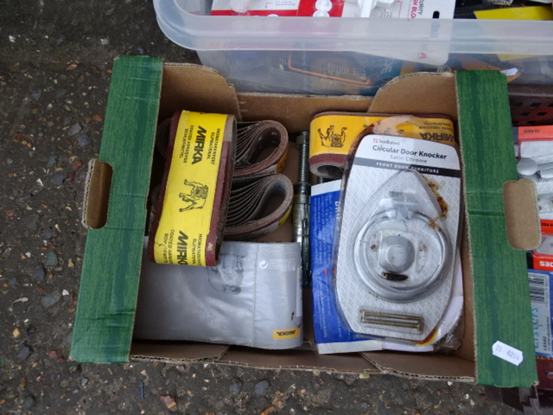 3 Boxes of hardware, screws and sanding belts etc - Image 3 of 4