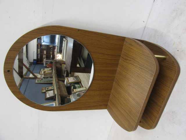 Mid century mirror shelf