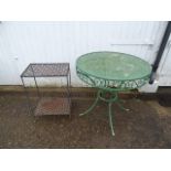 2 Metal garden tables