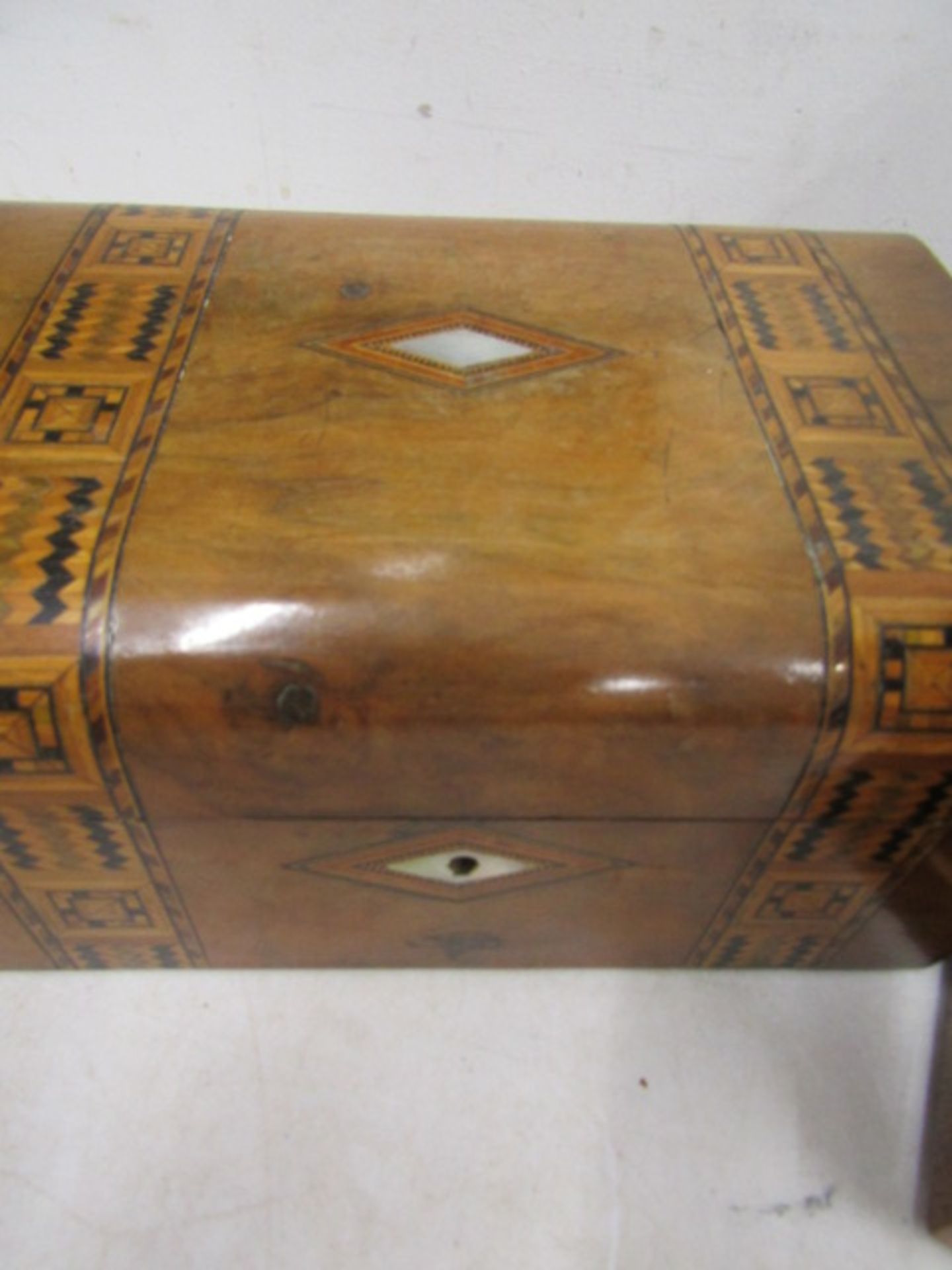 Inlaid box and sewing box - Image 3 of 3