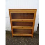 Globe Wernicke style stacking glazed bookcase H113cm W87cm D25cm approx