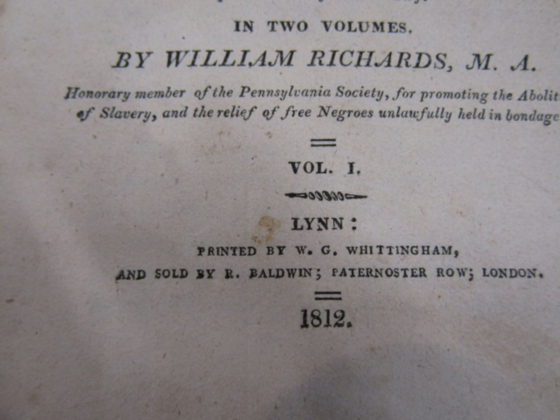 History of Lynn (Kings Lynn) in 2 volumes 1812 printed by Whittingham. boards detached, half - Image 4 of 11