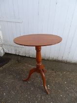 Mahogany oval tilt top occasional table