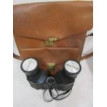 Belle & Howell binoculars in vintage leather bag