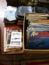 Airplane magazines, WW1/2 magazines, RAF Mildenhall booklets etc etc