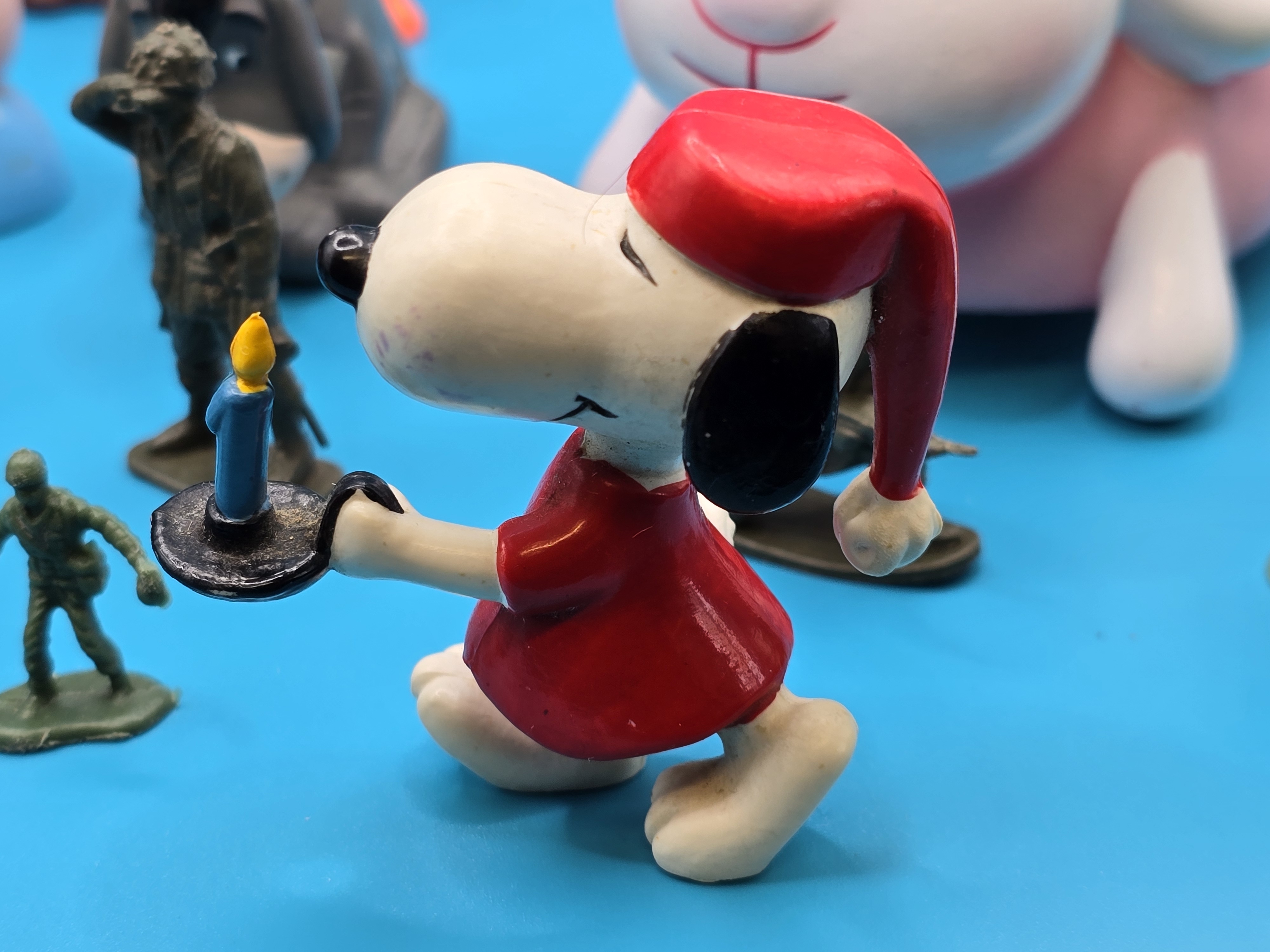 Collection of Figures including 1966 Snoopy with candle Disney Toy Story Beanies - Image 11 of 12