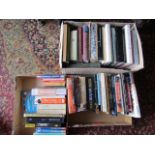 3 boxes various books