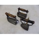 2 James Keith & Blackman gas irons to incl KB Laundry Iron patent 25829/12 plus a J Keith & Blackman