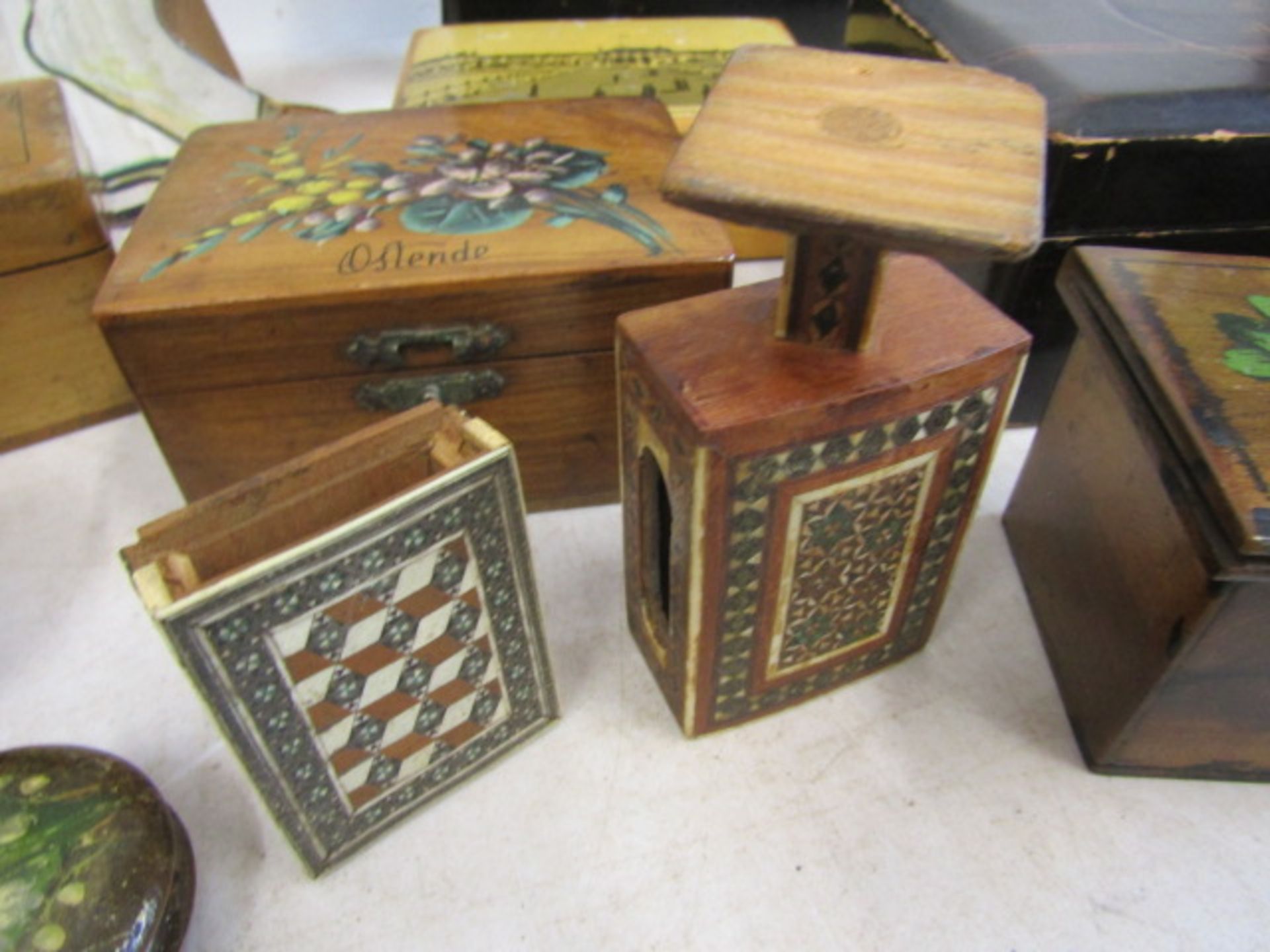 Collection of vintage boxes and sewing boxes plus a Peter Rabbit cut out - Image 12 of 12