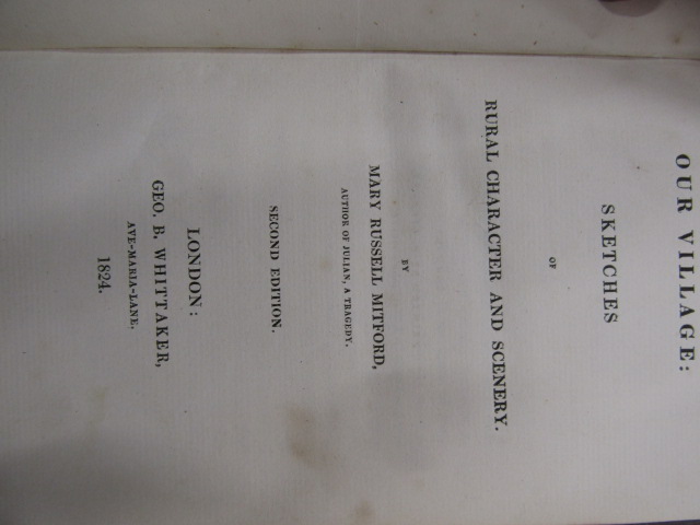 Mary R Mitford Our Village 2nd edition Geo Whittaker 1824 2 vols 1/4 leather - Bild 5 aus 5