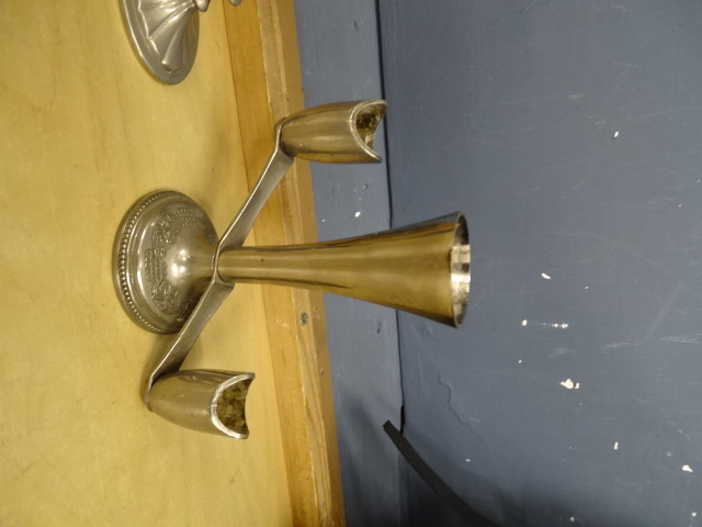 Silver plated candelabras and candlesticks etc - Image 5 of 5